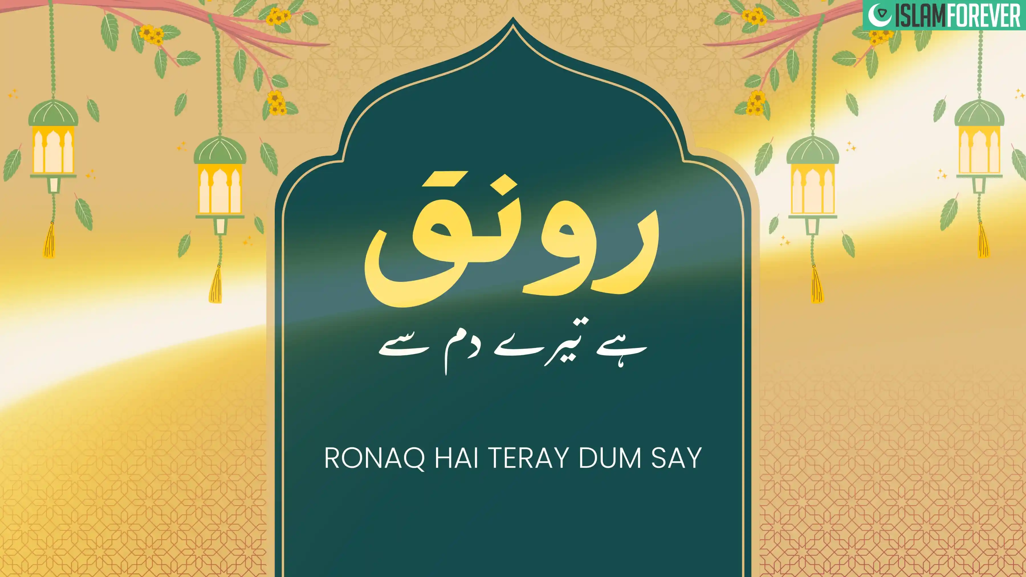 Ronaq Hai Tere Dam Se